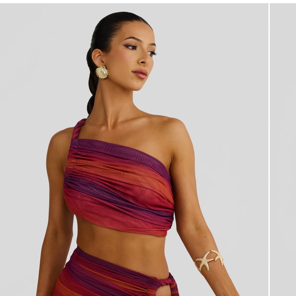 NWOT Melani label Licia Top in sunset ombré